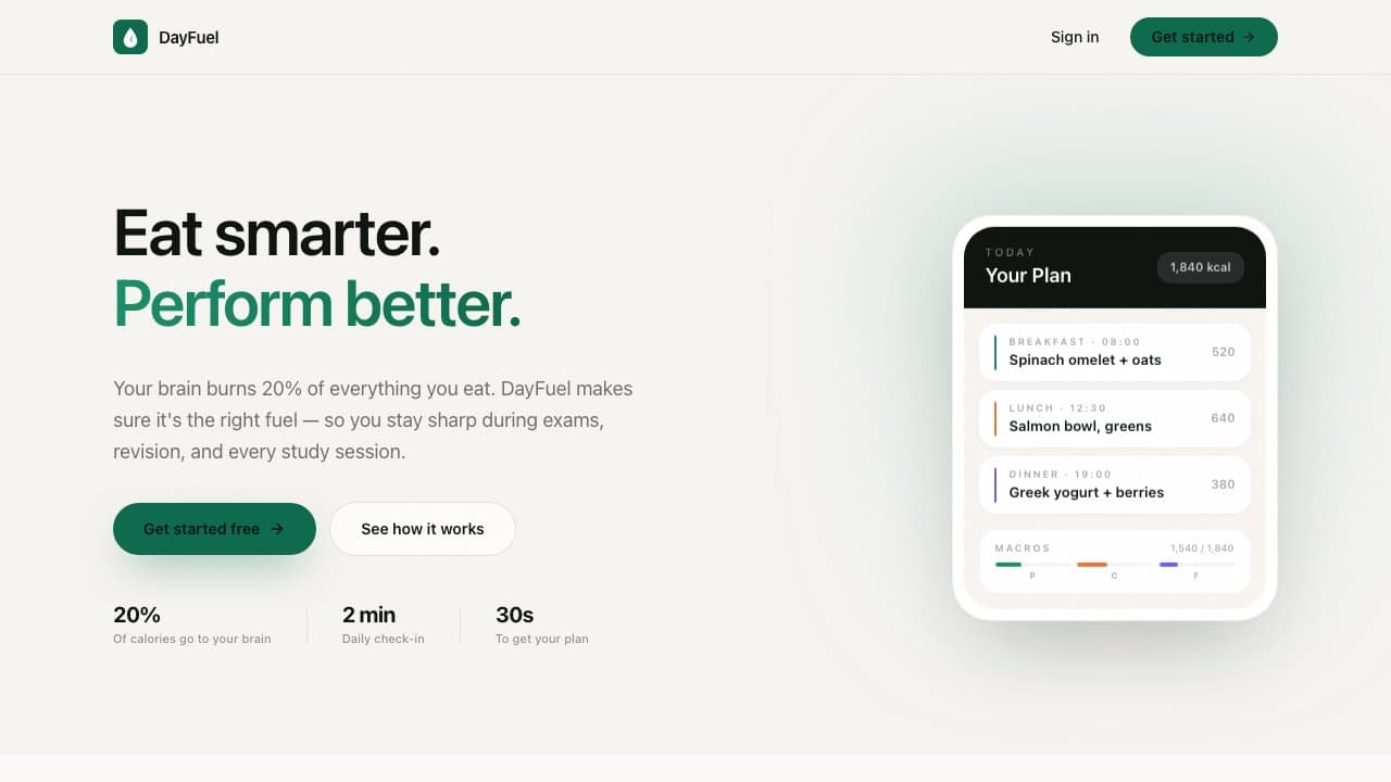 DayFuel — AI-Powered Productivity App